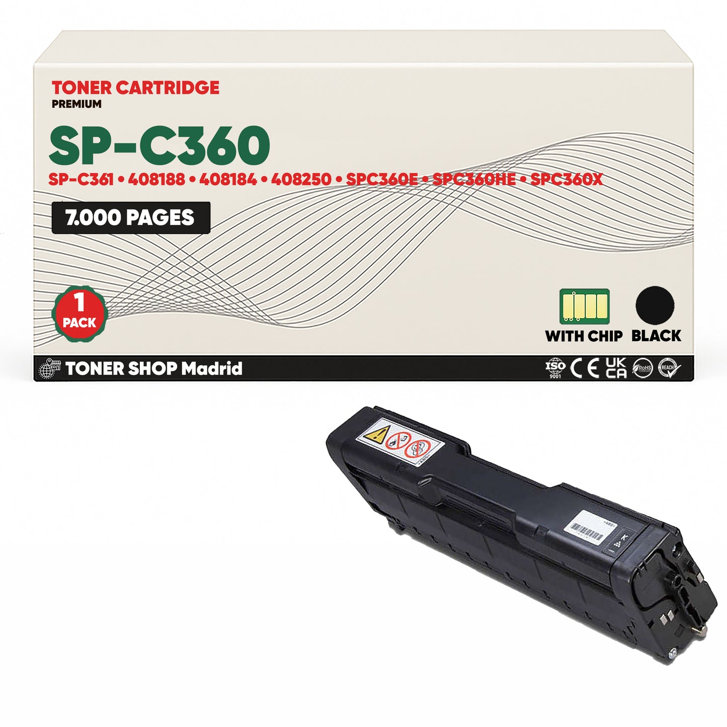 BDink Tóner Compatible Ricoh SP-C360/SP-C361 (Pack 4 CMYK) 408184-408191