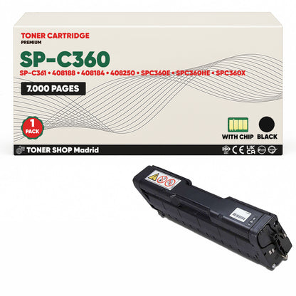 BDink Tóner Compatible Ricoh SP-C360/SP-C361 (Pack 4 CMYK) 408184-408191