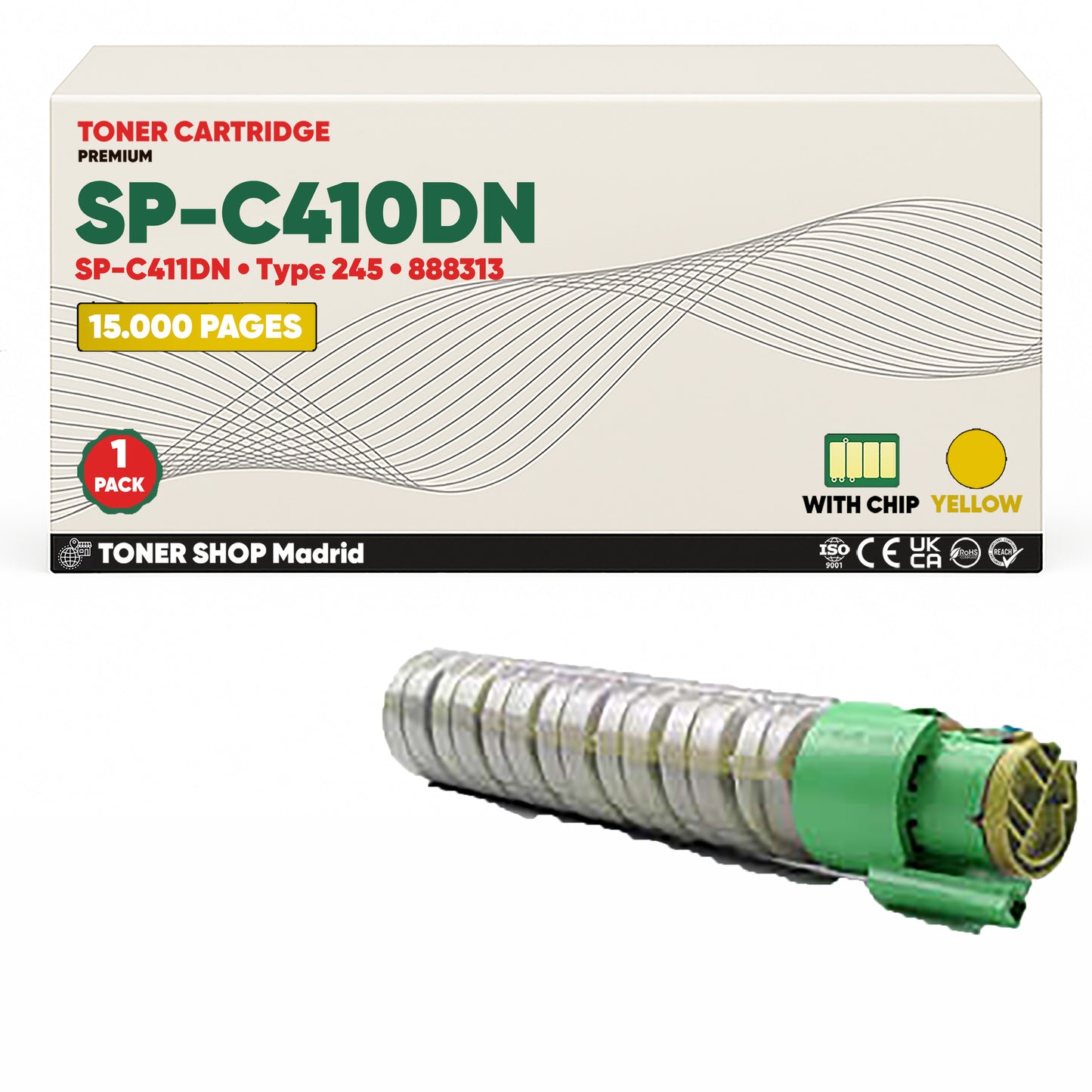 BDink Tóner Compatible Ricoh SP-C410DN/SP-C411DN (Pack 4 CMYK) 888312-888315