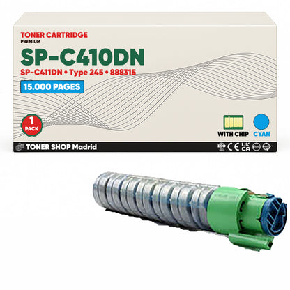 BDink Tóner Compatible Ricoh SP-C410DN/SP-C411DN (Pack 4 CMYK) 888312-888315