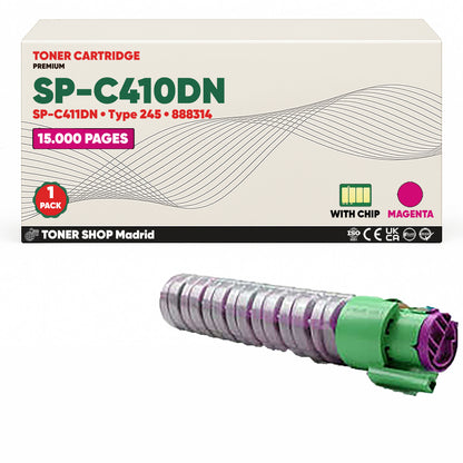BDink Tóner Compatible Ricoh SP-C410DN/SP-C411DN (Pack 4 CMYK) 888312-888315