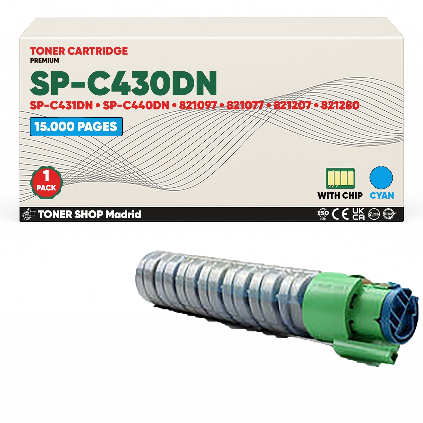 BDink Tóner Compatible Ricoh SP-C430DN/SP-C431DN/SP-C440DN (Pack 4 CMYK) 821094-821282