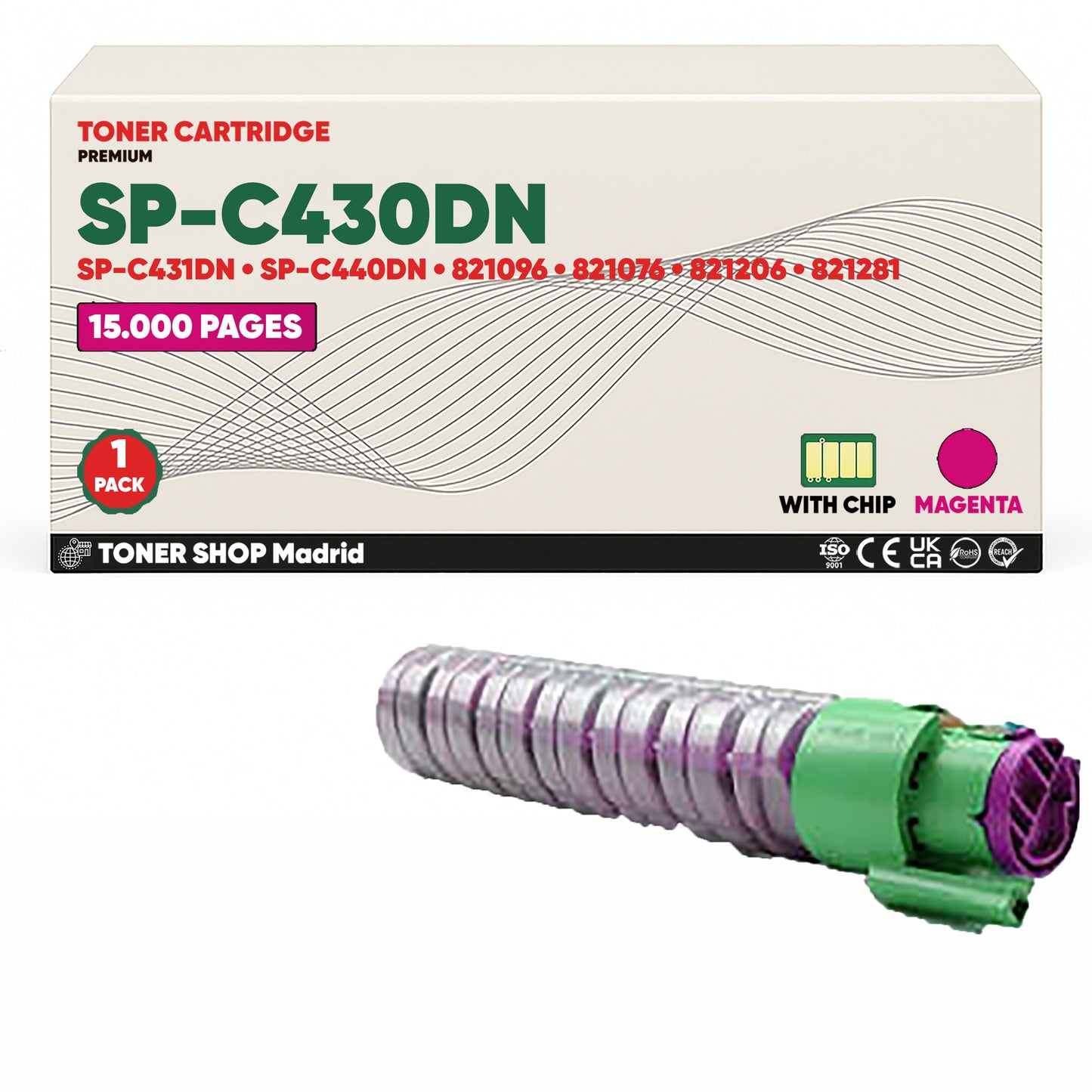BDink Tóner Compatible Ricoh SP-C430DN/SP-C431DN/SP-C440DN (Pack 4 CMYK) 821094-821282