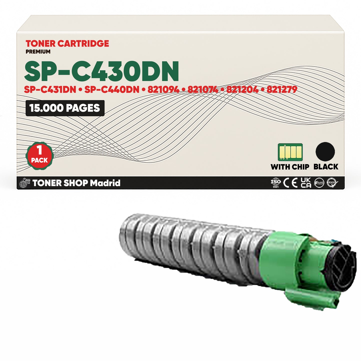 BDink Tóner Compatible Ricoh SP-C430DN/SP-C431DN/SP-C440DN (Pack 4 CMYK) 821094-821282