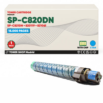 BDink Tóner Compatible Ricoh SP-C820DN/SP-C821DN (Pack 4 CMYK) 820116-821061