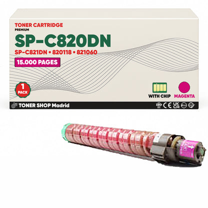 BDink Tóner Compatible Ricoh SP-C820DN/SP-C821DN (Pack 4 CMYK) 820116-821061