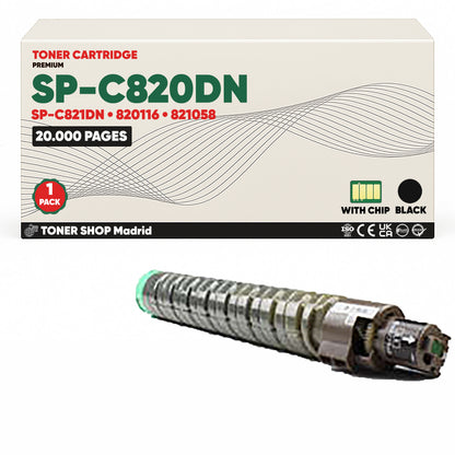 BDink Tóner Compatible Ricoh SP-C820DN/SP-C821DN (Pack 4 CMYK) 820116-821061
