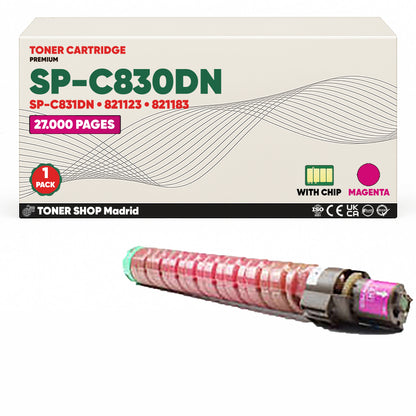 BDink Tóner Compatible Ricoh SP-C830DN/SP-C831DN Negro & Magenta (2 Pack) 821121-821183