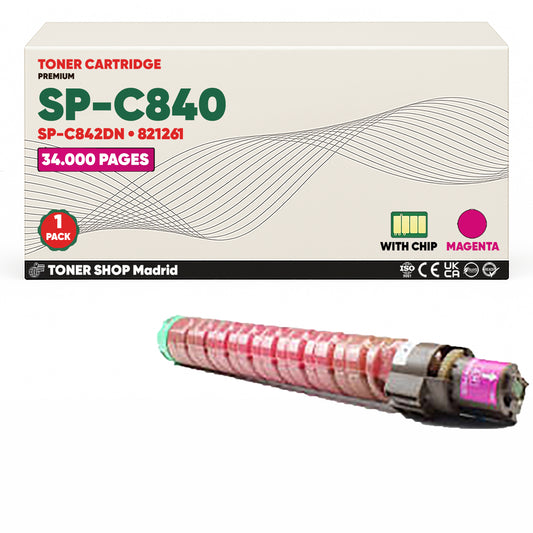 BDink Tóner Compatible Ricoh SP-C840/SP-C842DN Magenta 821261
