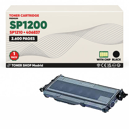 BDink Cartucho Tóner Compatible Ricoh SP1200/SP1210 Negro