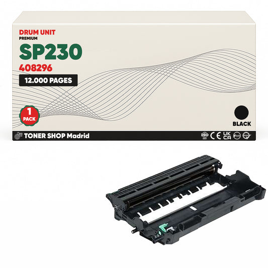 BDink Tambor de Imagen Compatible Ricoh SP230 Negro (Drum)