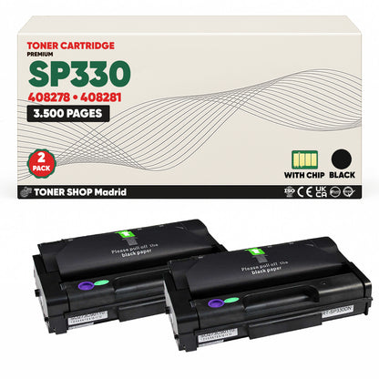 BDink Cartucho/s Tóner Compatible/s Ricoh SP330 Negro