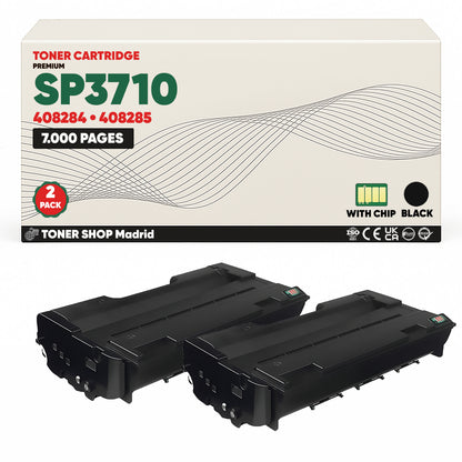 BDink Cartucho/s Tóner Compatible/s Ricoh SP3710 Negro
