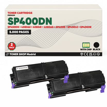 BDink Cartucho/s Tóner Compatible/s Ricoh SP400DN/SP450DN Negro