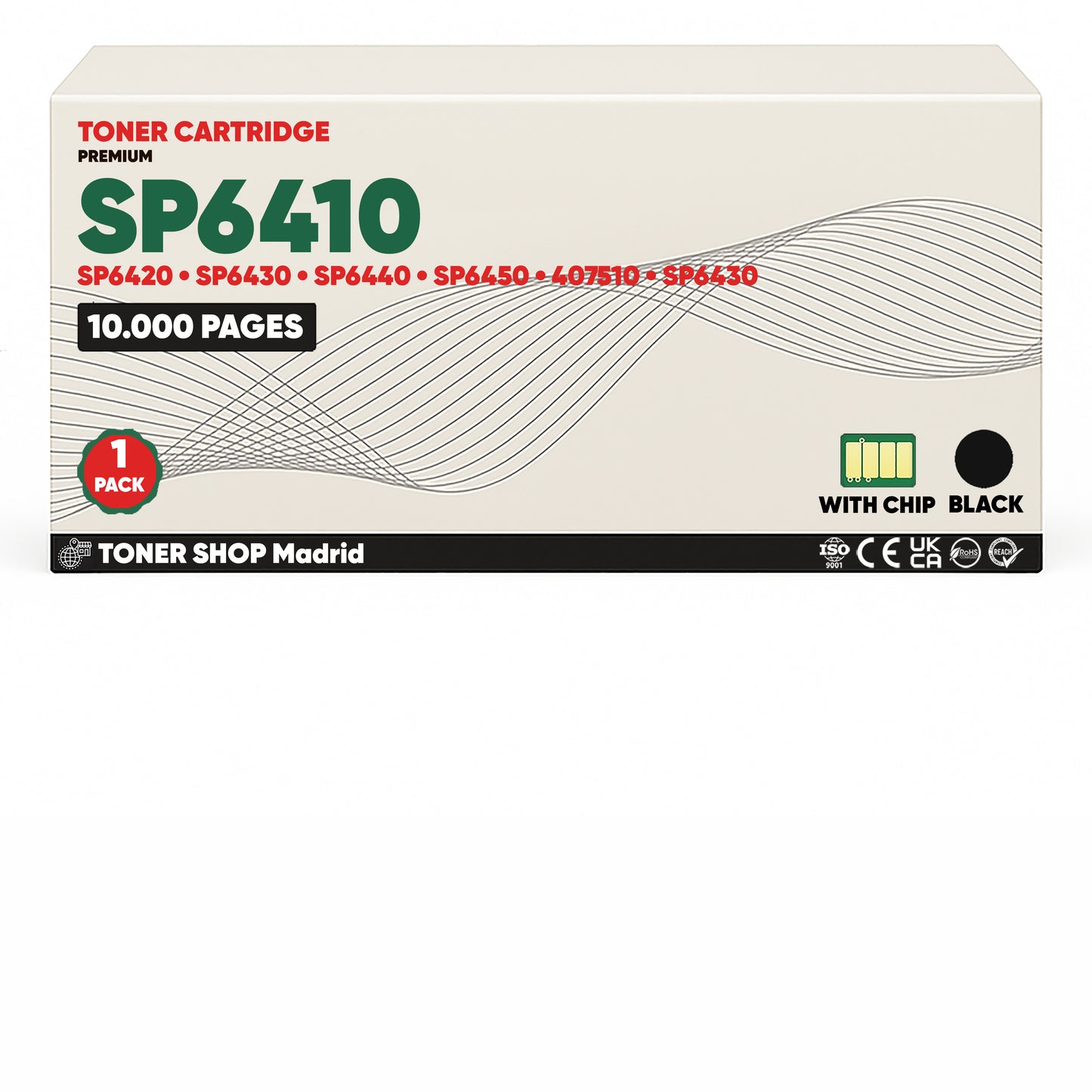 BDink Cartucho/s Tóner Compatible/s Ricoh SP6410/SP6450 Negro