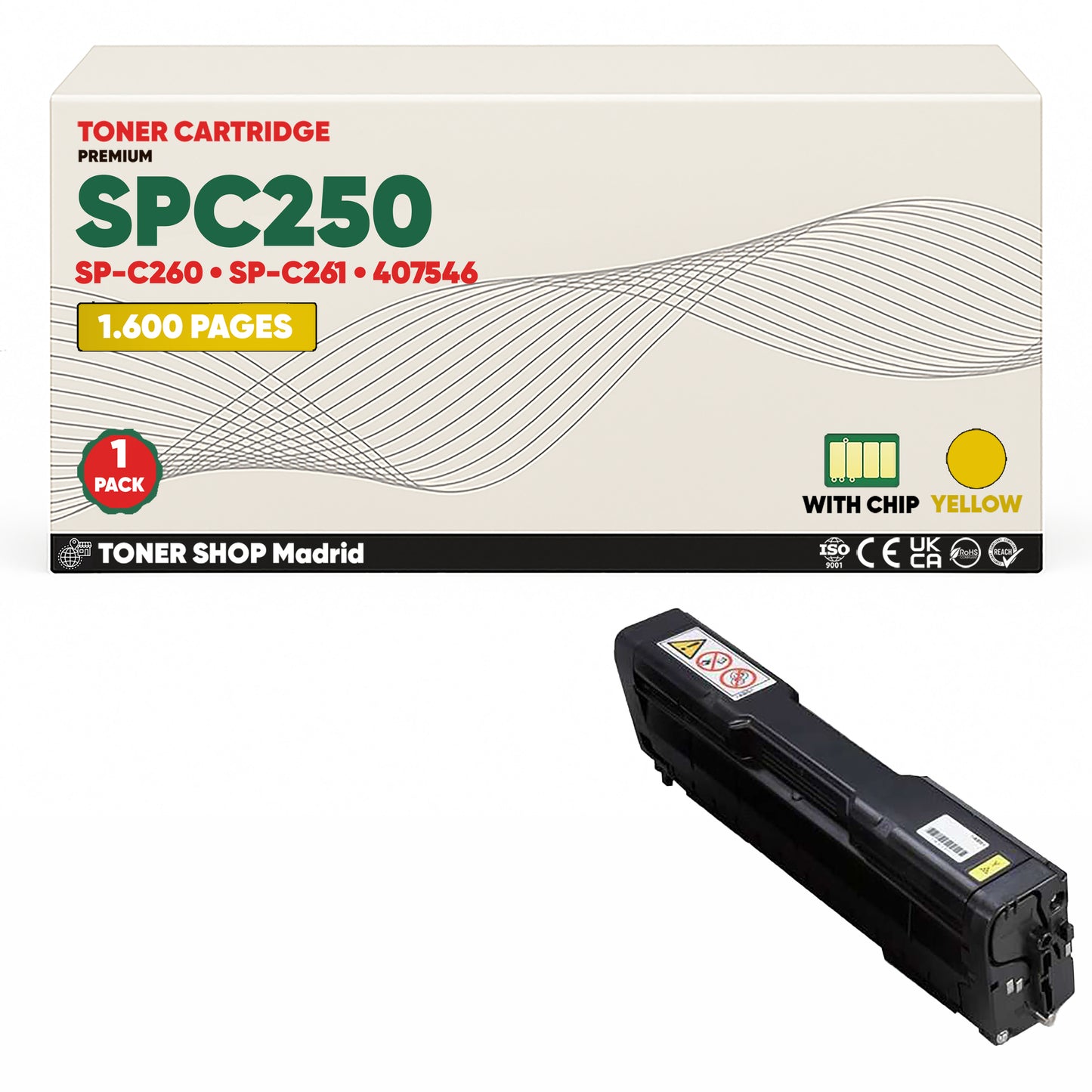 BDink Tóner Compatible Ricoh SPC250 (Pack 4 CMYK) 407543-407546