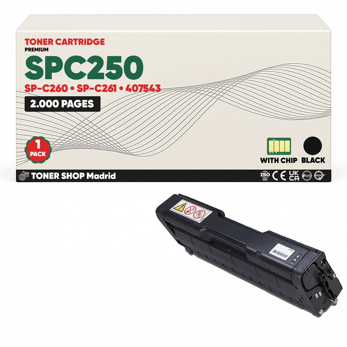 BDink Tóner Compatible Ricoh SPC250 (Pack 4 CMYK) 407543-407546