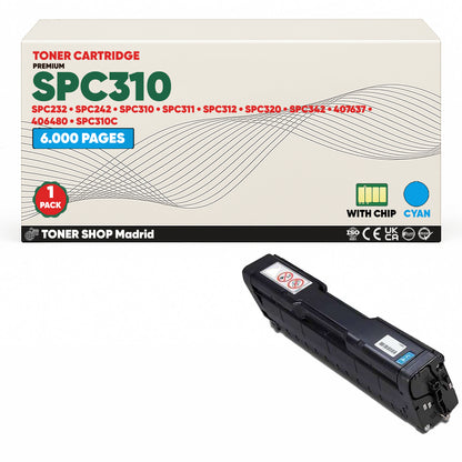 BDink Tóner Compatible Ricoh SPC310 (Pack 4 CMYK) 407634-407637