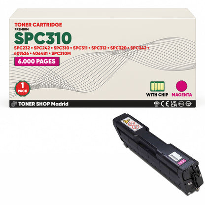 BDink Tóner Compatible Ricoh SPC310 (Pack 4 CMYK) 407634-407637