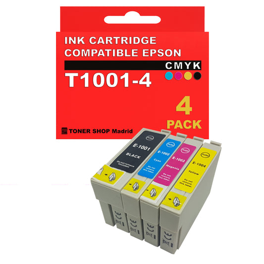 BDink Cartuchos Tinta Compatible Epson T1001 a T1004 CMYK (Pack 4)