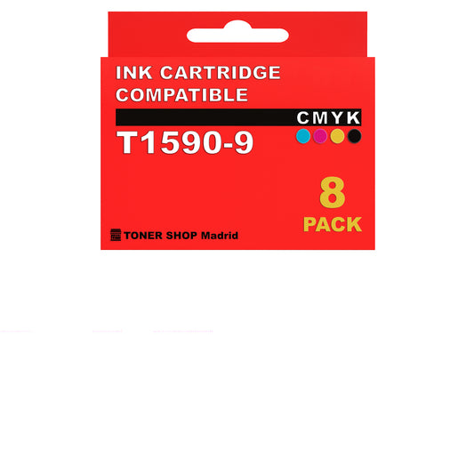 BDink Cartuchos Tinta Compatible Epson T1590 a T1599 CMYK (Pack 8)