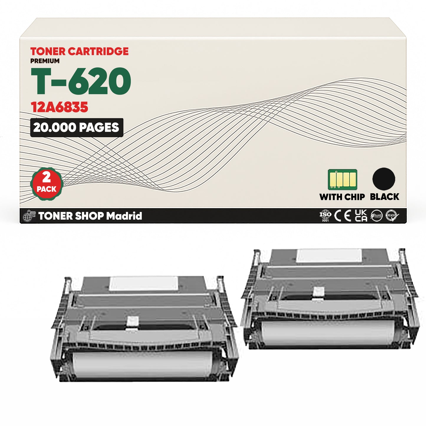 BDink Cartucho Tóner Compatible Lexmark Optra T520 Negro