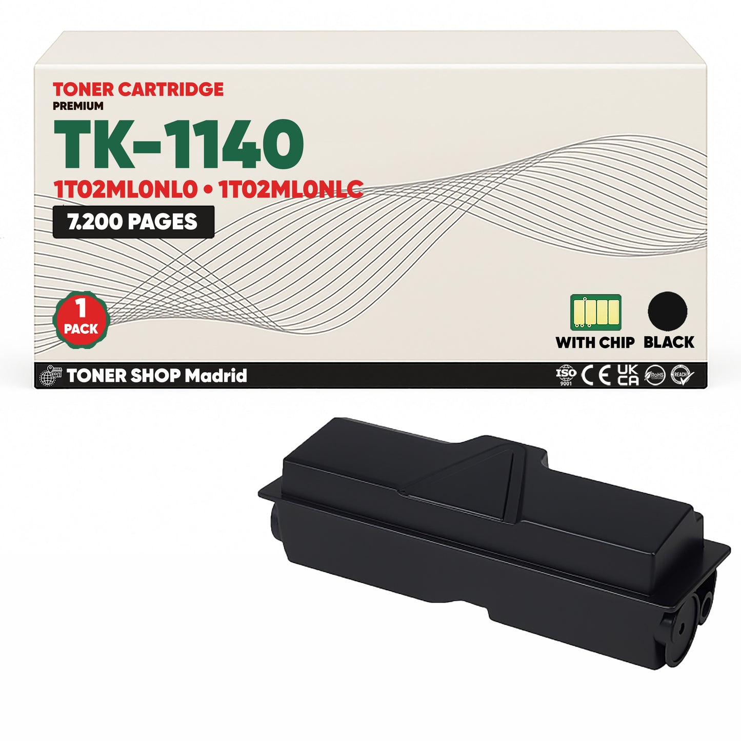 BDink Cartucho Tóner Compatible Kyocera TK1140 Negro