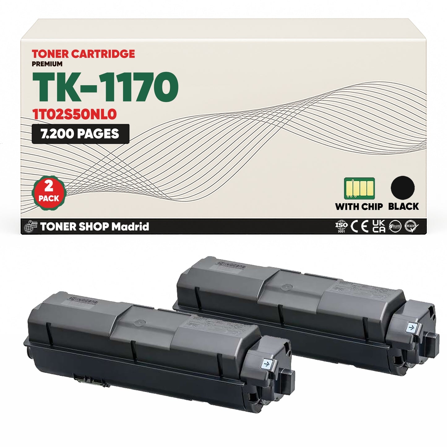 BDink Cartucho Tóner Compatible Kyocera TK1170 Negro