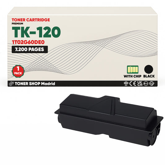 BDink Cartucho Tóner Compatible Kyocera TK120 Negro
