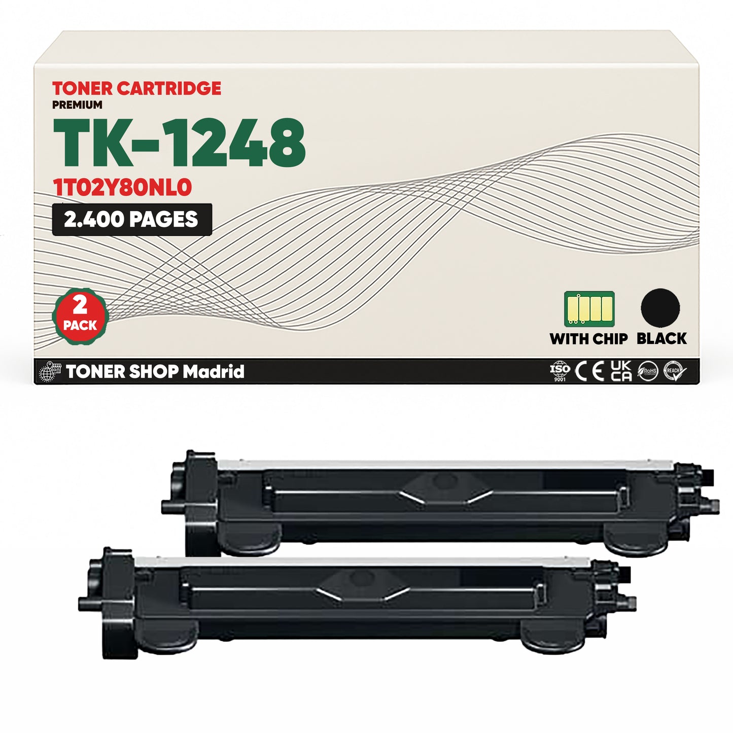 BDink Cartucho Tóner Compatible Kyocera TK1248 Negro