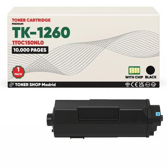 BDink Cartucho Tóner Compatible Kyocera TK1260 Negro