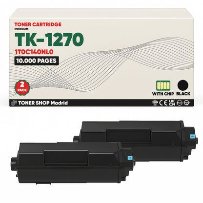 BDink Cartucho Tóner Compatible Kyocera TK1270 Negro