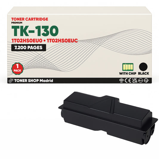 BDink Cartucho Tóner Compatible Kyocera TK130 Negro