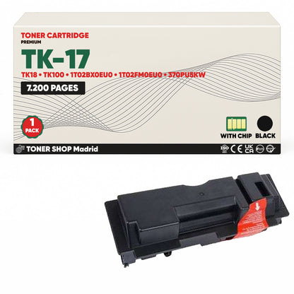 BDink Cartucho Tóner Compatible Kyocera TK17/TK18/TK100 Negro