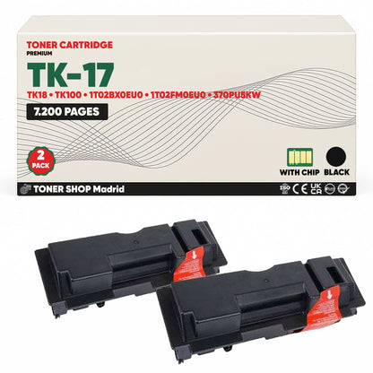 BDink Cartucho Tóner Compatible Kyocera TK17/TK18/TK100 Negro