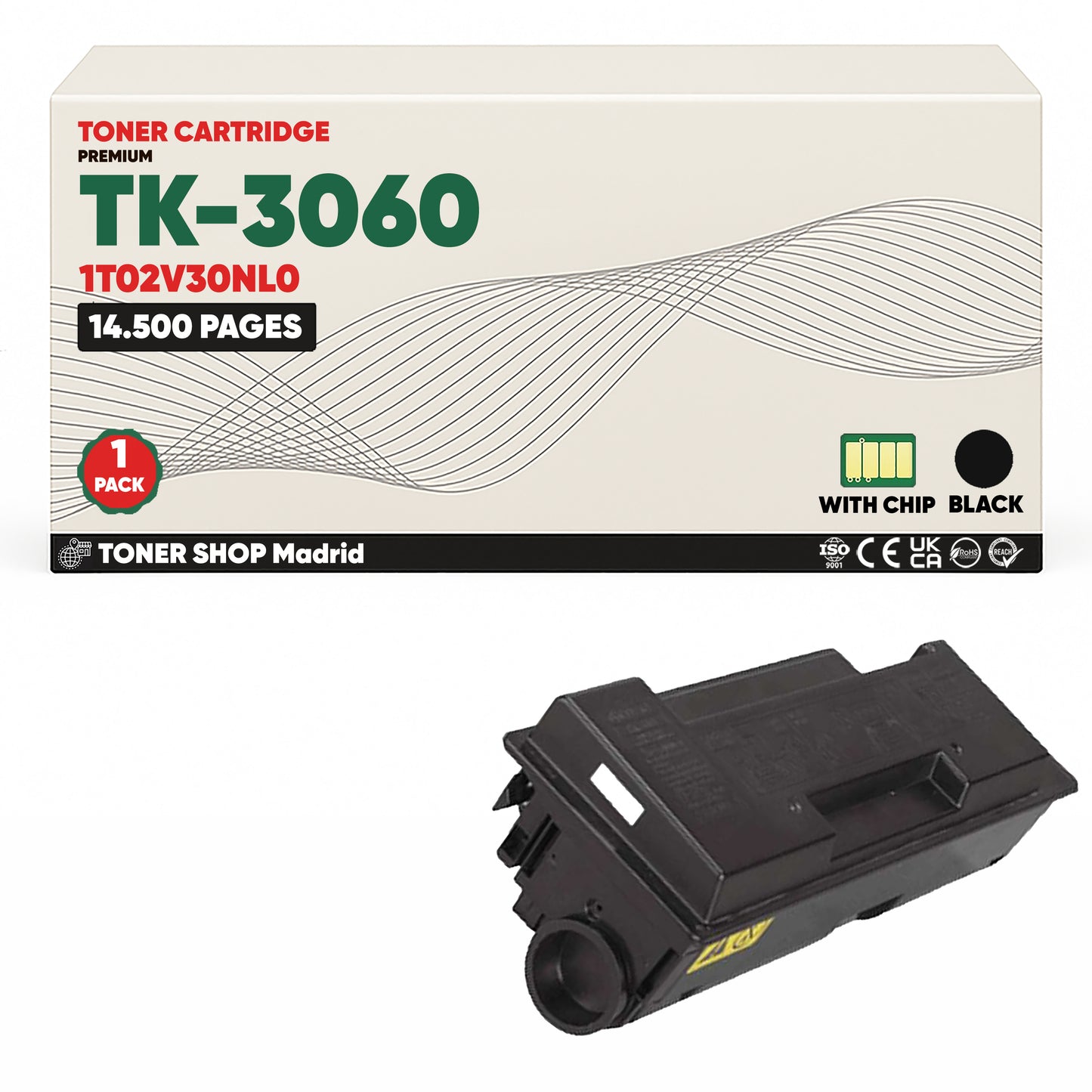BDink Cartucho Tóner Compatible Kyocera TK3060 Negro