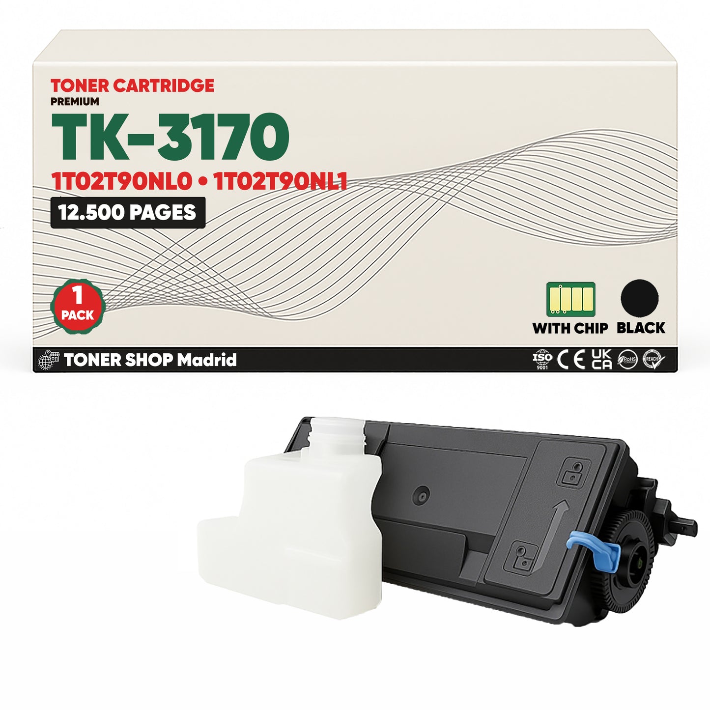 BDink Cartucho Tóner Compatible Kyocera TK3160 Negro