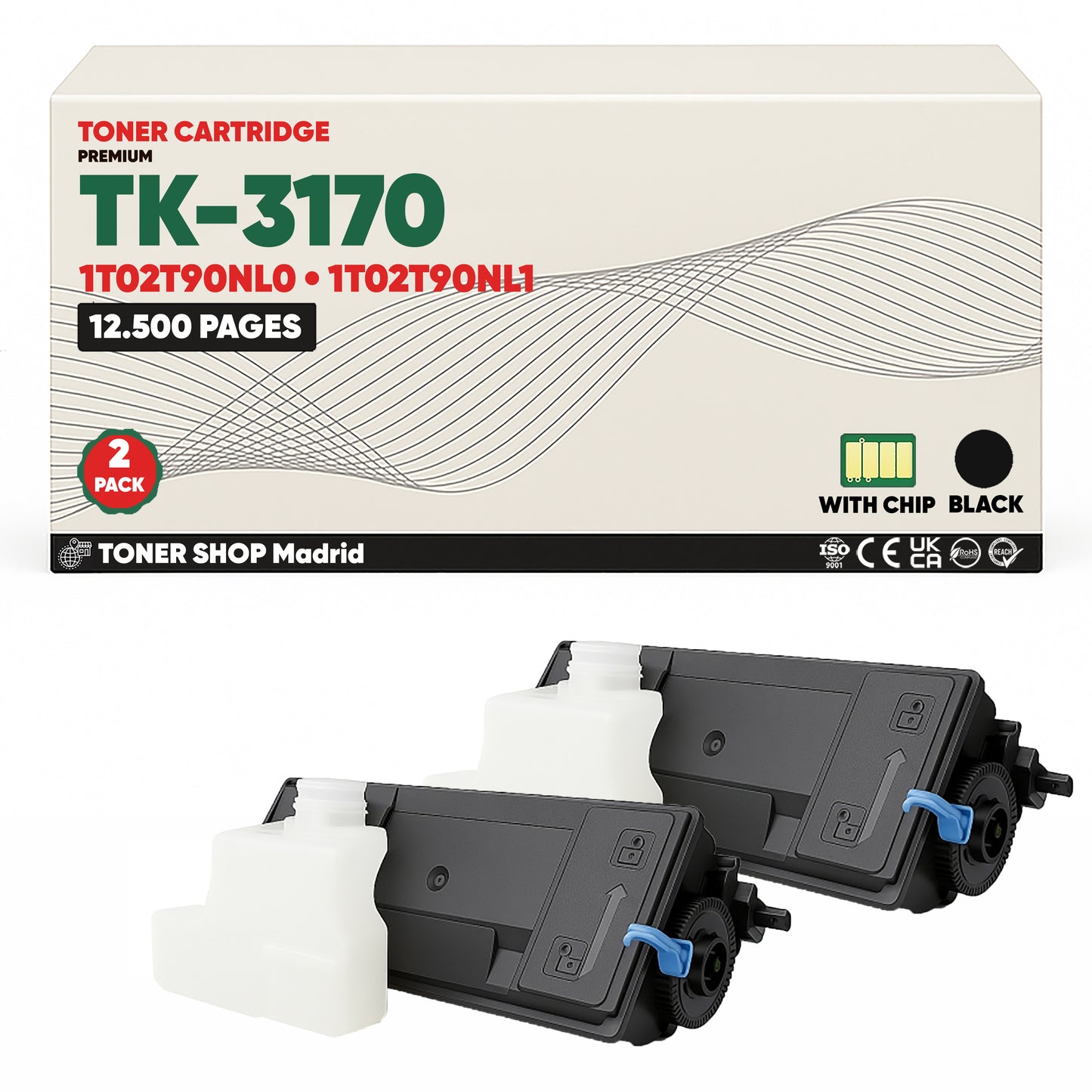 BDink Cartucho Tóner Compatible Kyocera TK3160 Negro