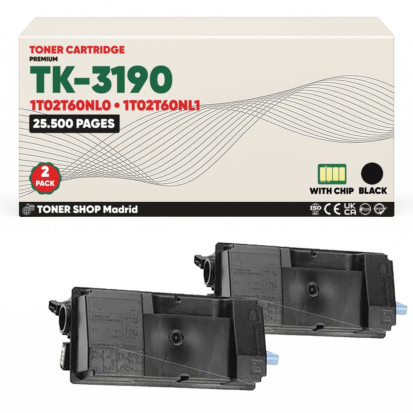 BDink Cartucho Tóner Compatible Kyocera TK3190 Negro