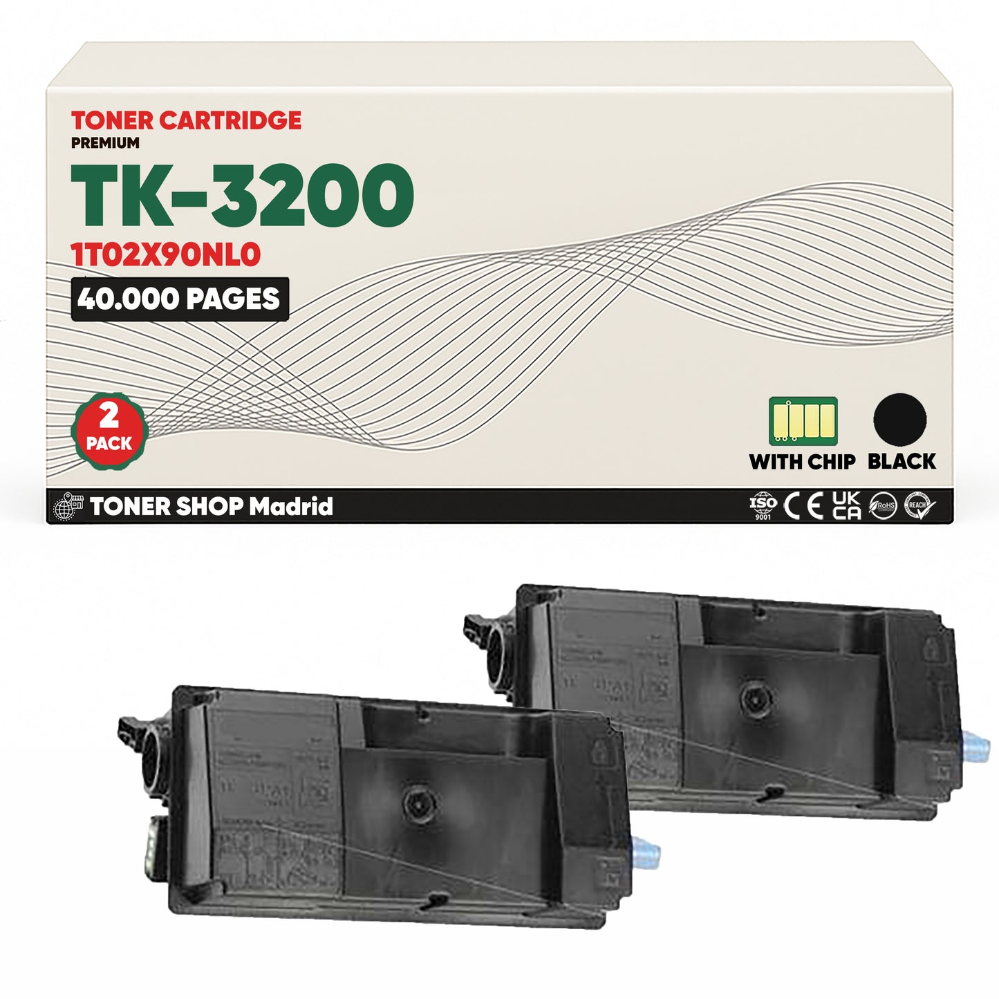 BDink Cartucho Tóner Compatible Kyocera TK3200 Negro