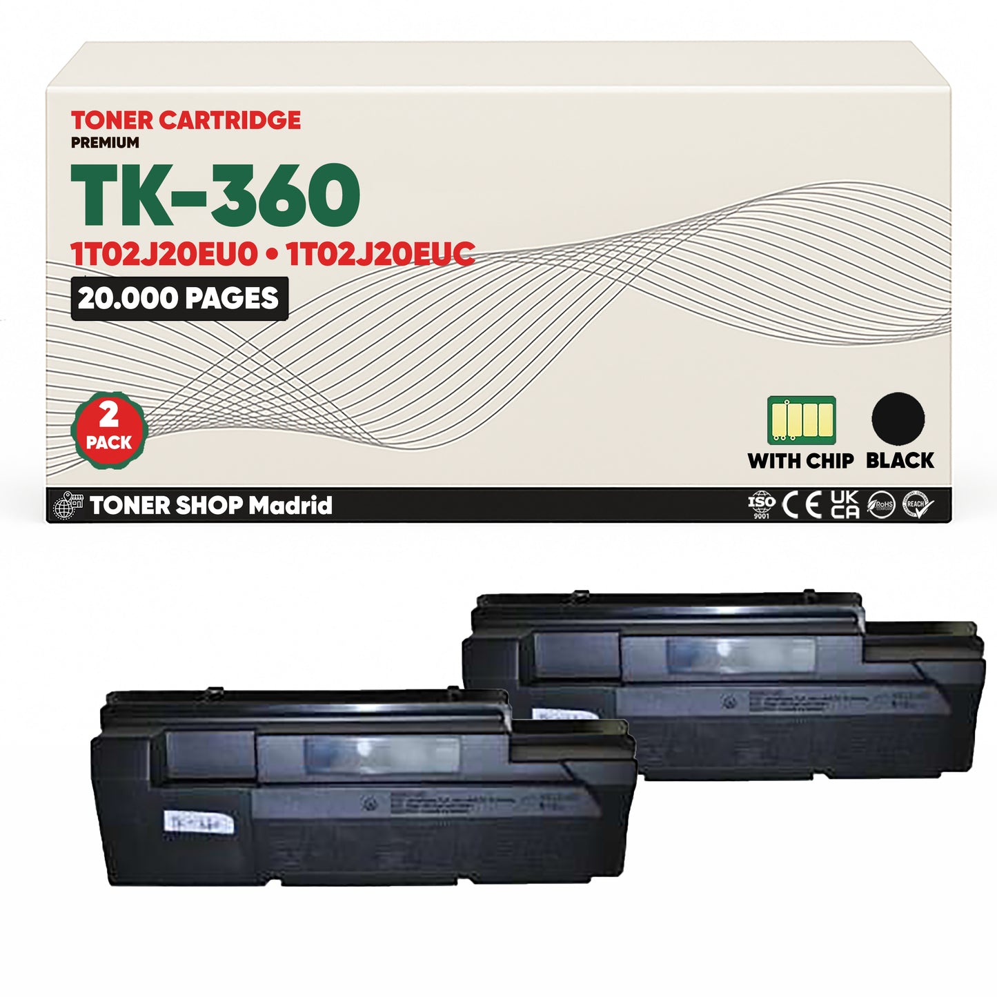 BDink Cartucho Tóner Compatible Kyocera TK360 Negro