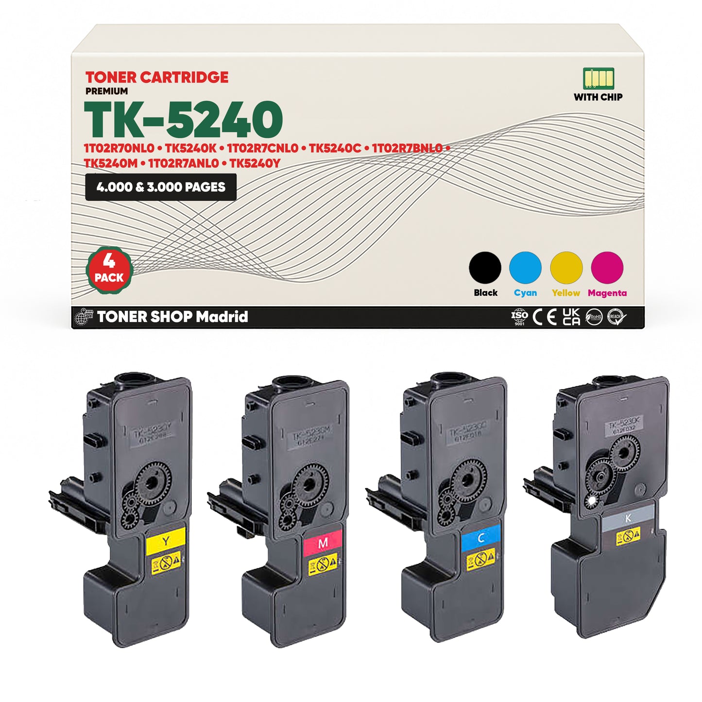 BDink Tóner Compatible Kyocera TK5240 (Pack 4 CMYK)