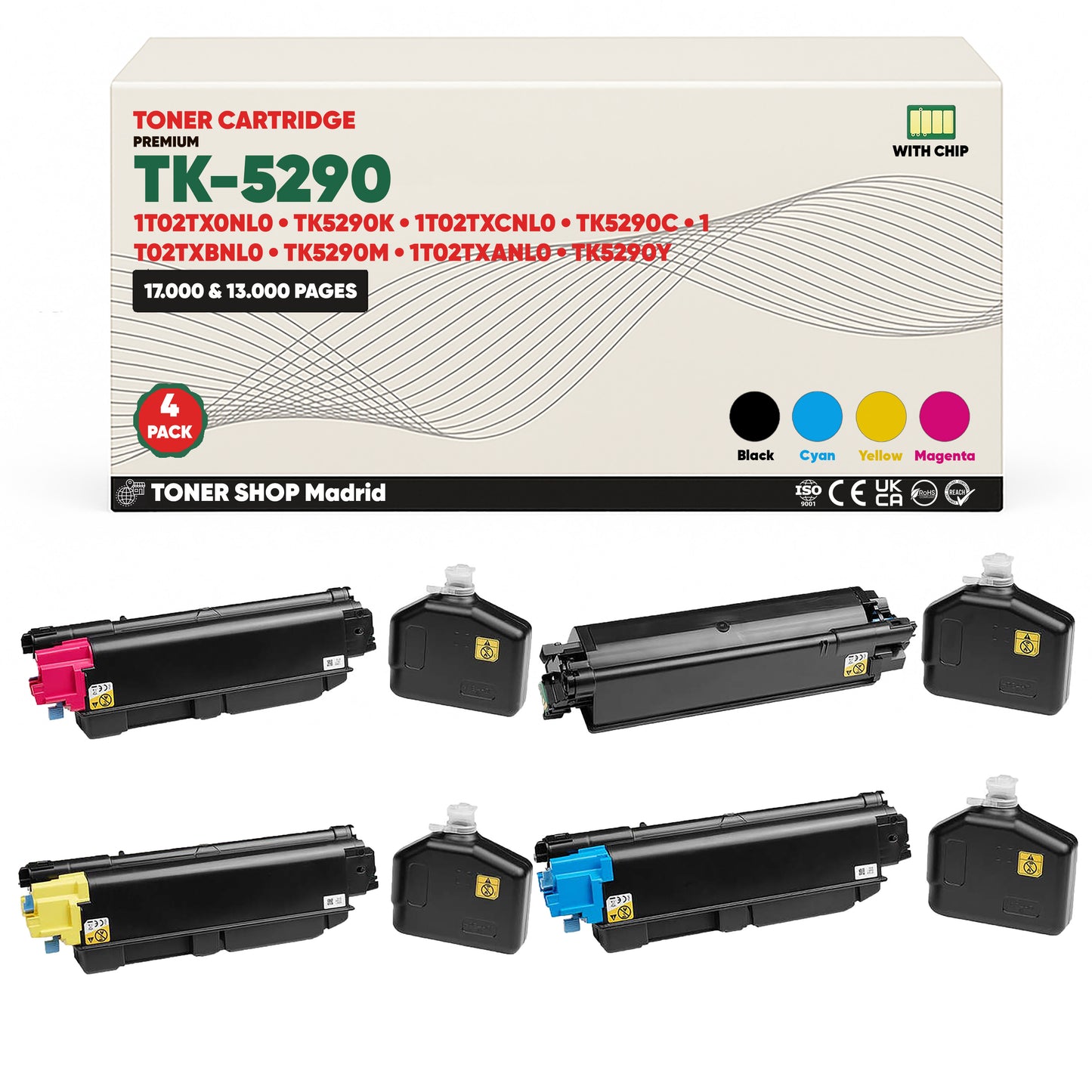 BDink Tóner Compatible Kyocera TK5290 (Pack 4 CMYK)