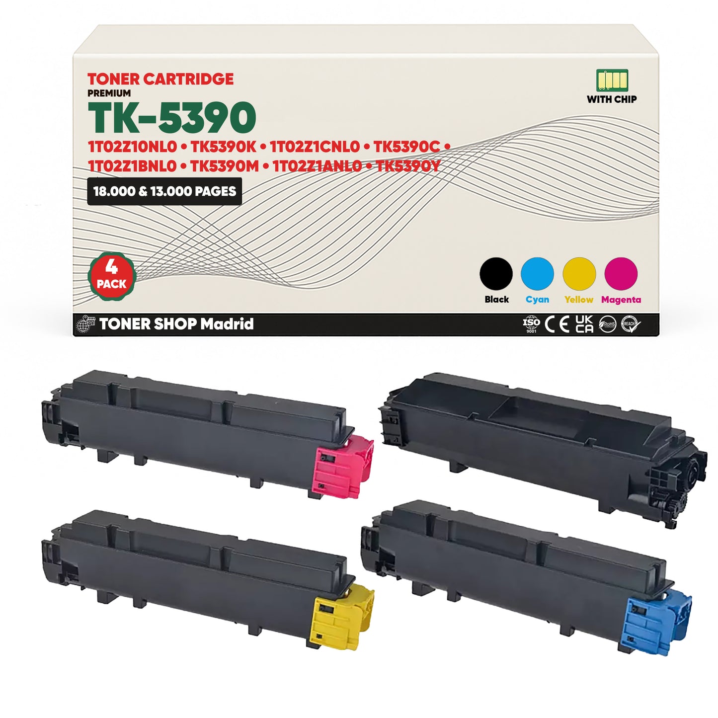 BDink Tóner Compatible Kyocera TK5390 (Pack 4 CMYK)