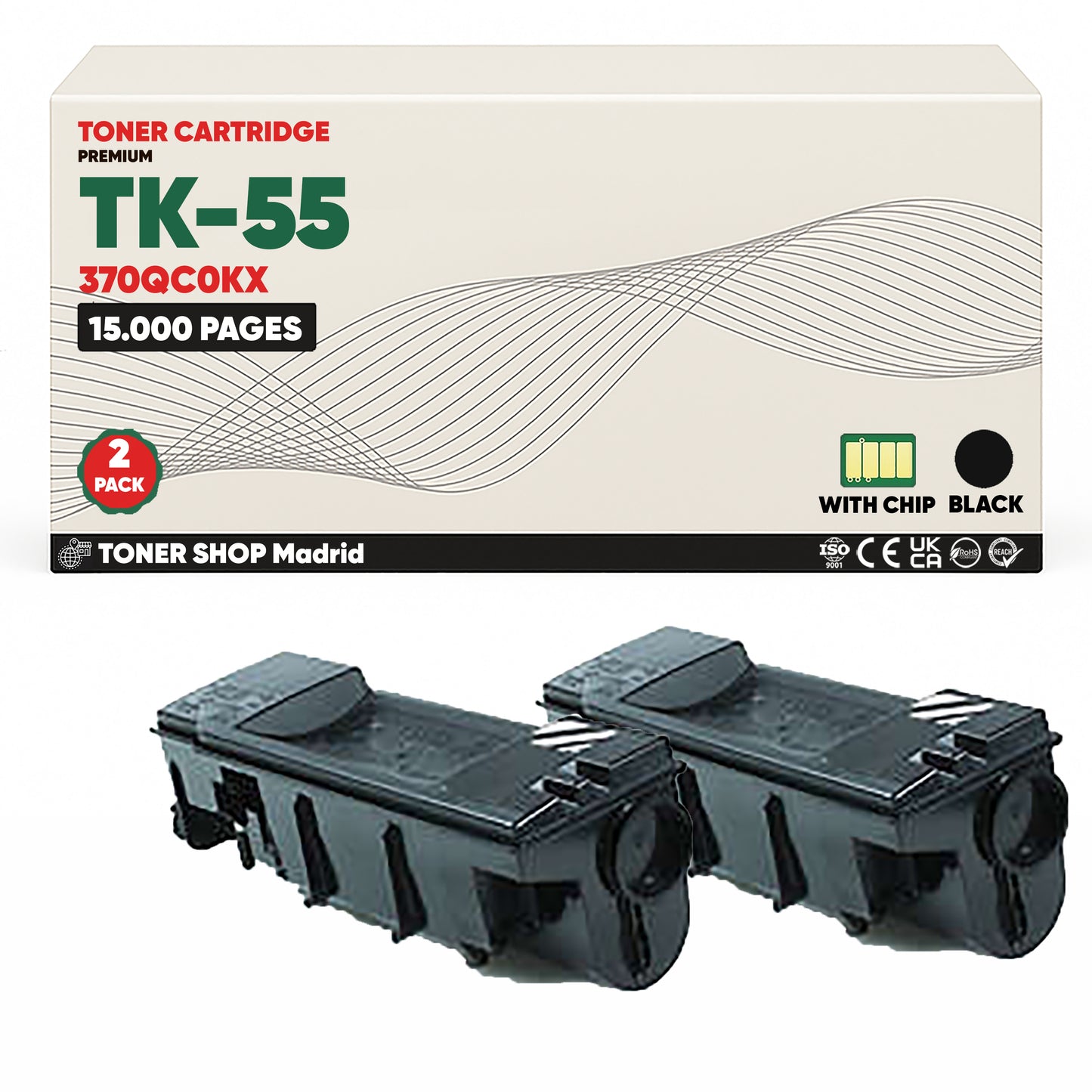 BDink Cartucho Tóner Compatible Kyocera TK55 Negro