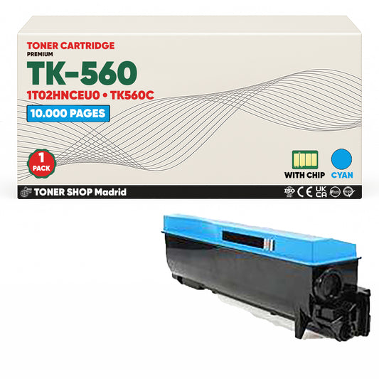 BDink Cartucho Tóner Compatible Kyocera TK560 Cyan