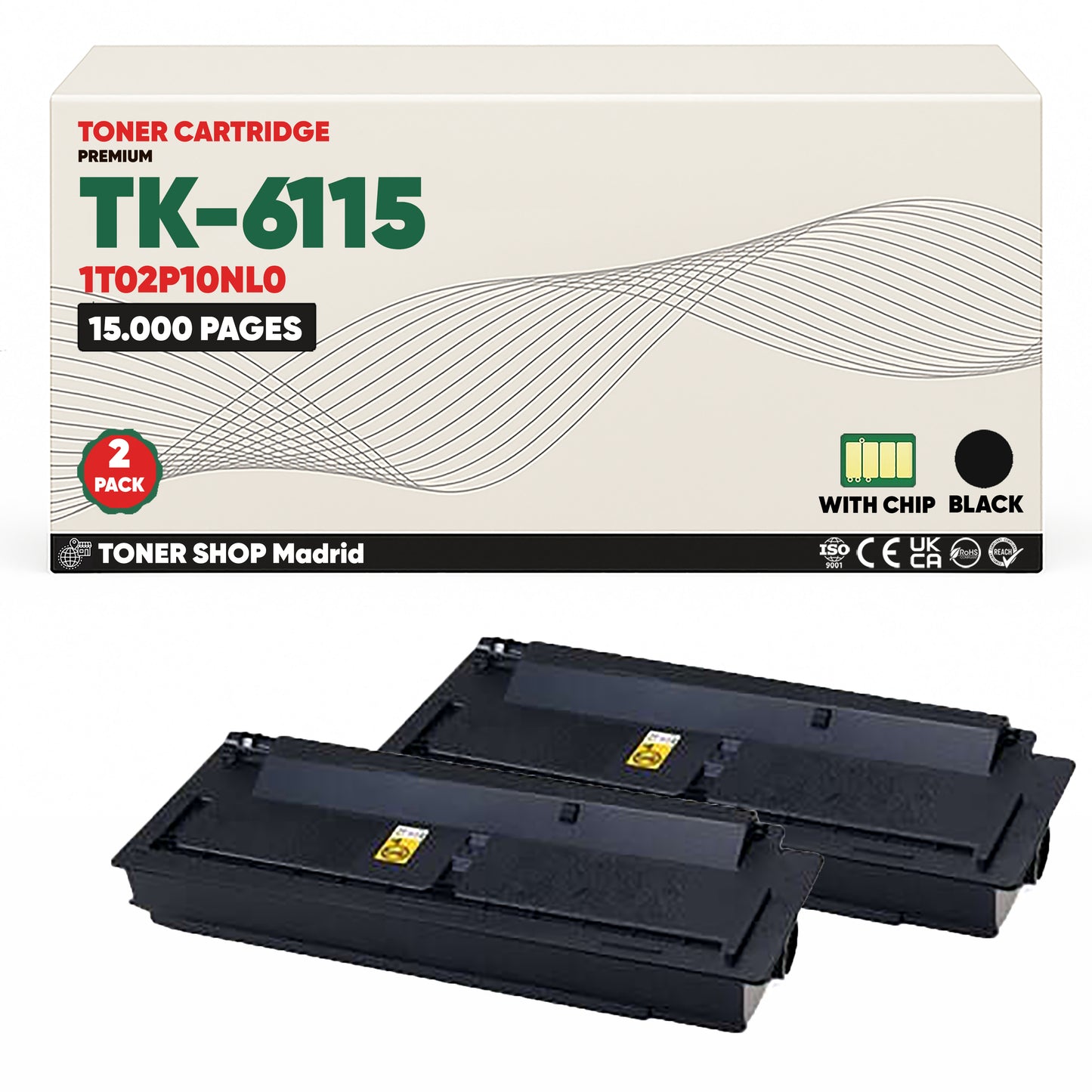 BDink Cartucho Tóner Compatible Kyocera TK6115 Negro