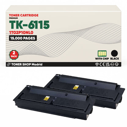 BDink Cartucho Tóner Compatible Kyocera TK6115 Negro