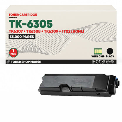BDink Cartucho Tóner Compatible Kyocera TK6305/TK6309 Negro