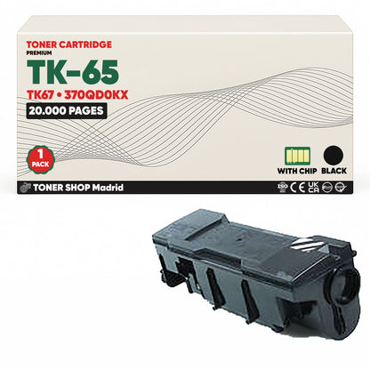 BDink Cartucho Tóner Compatible Kyocera TK65/TK67 Negro